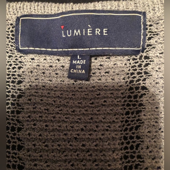 Delicate grey asymmetrical knit from Lumiere in size L. - Picture 4 of 4